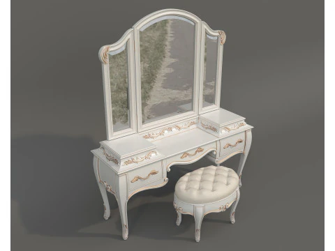 Classic European style Dressing Table 32 3D Model
