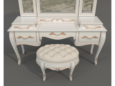 Classic European style Dressing Table 32 Modelo 3D