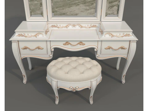 Classic European style Dressing Table 32 3D Model