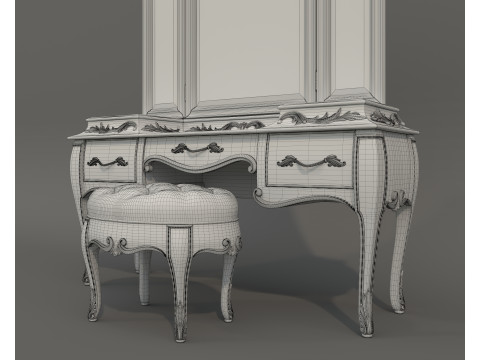Classic European style Dressing Table 32 Modelo 3D