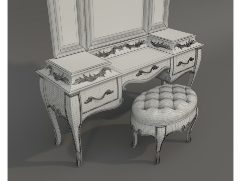 Classic European style Dressing Table 32 Modelo 3D