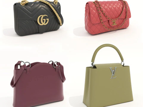 Colecci&oacute;n de bolsos de moda 9 Modelo 3D