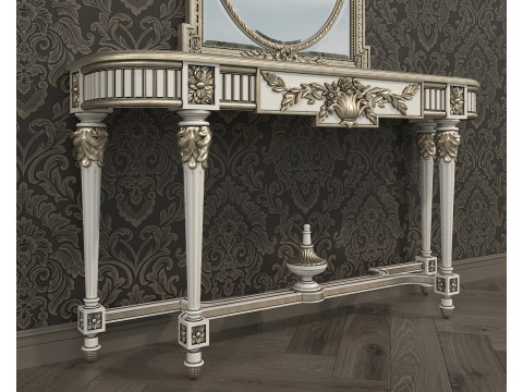 Classic European Style Console Table 15 Modèle 3D