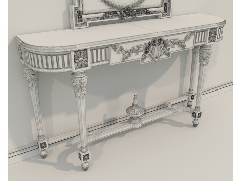 Classic European Style Console Table 15 Modèle 3D