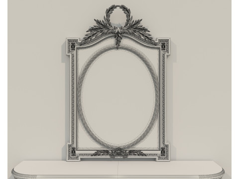 Classic European Style Console Table 15 Modèle 3D
