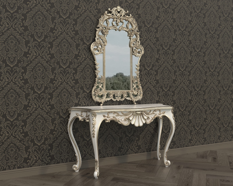 Classic European Style Console Table 16 Model 3D .c4d .max .obj .3ds .fbx .stl .blend