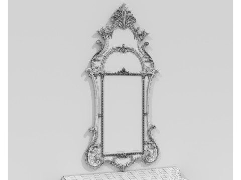 Classic European Style Console Table 17 Model 3D