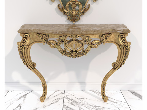 Classic European Style Console Table 18 Model 3D