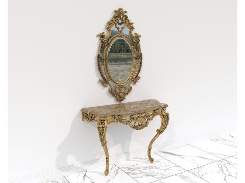 Classic European Style Console Table 18 Model 3D