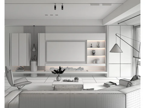 Cena da sala de estar 20 Modelo 3D