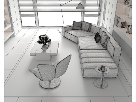 Living Room Scene 20 3D 모델