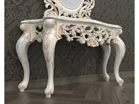 Classic European Style Console Table 19 3D Modell