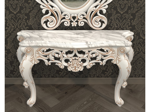 Classic European Style Console Table 19 3D Modell