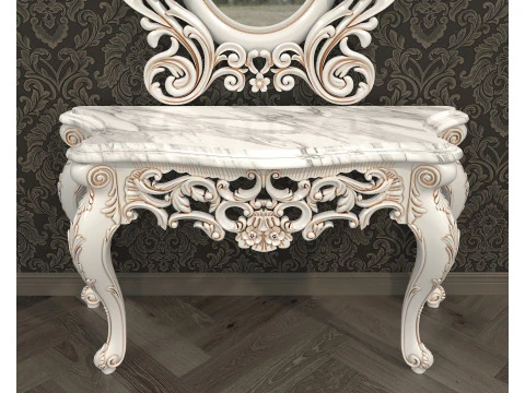 Consolle in stile classico europeo 19 Modello 3D