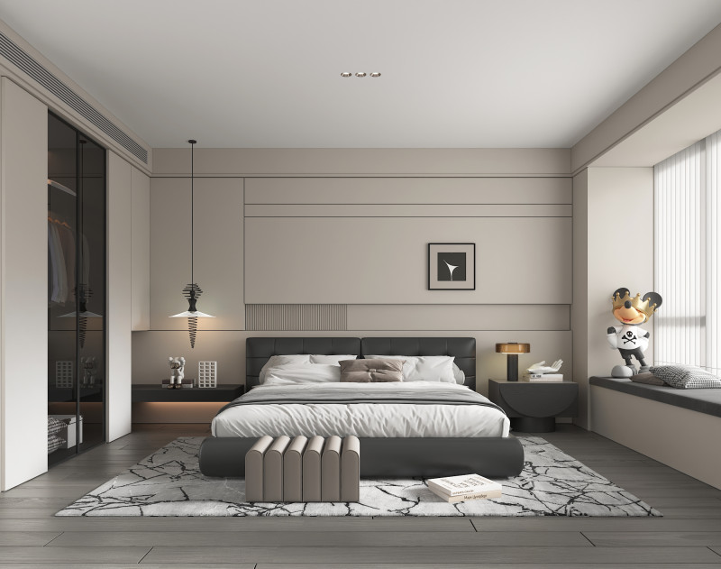 Modern Bedroom Scene 51 3Dモデル .c4d .max .obj .3ds .fbx .stl .blend