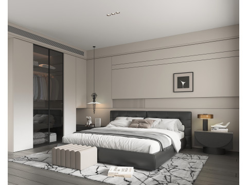 Modern Bedroom Scene 51 3Dモデル