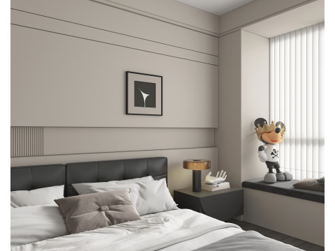 Modern Bedroom Scene 51 3Dモデル