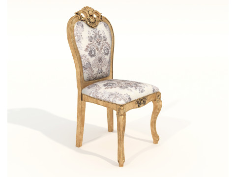 Classic European style Dining Table and Chairs 62 3D Модель
