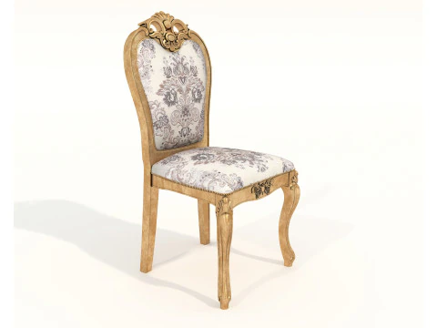 Meja dan Kursi Makan Gaya Eropa Klasik 62 Model 3D