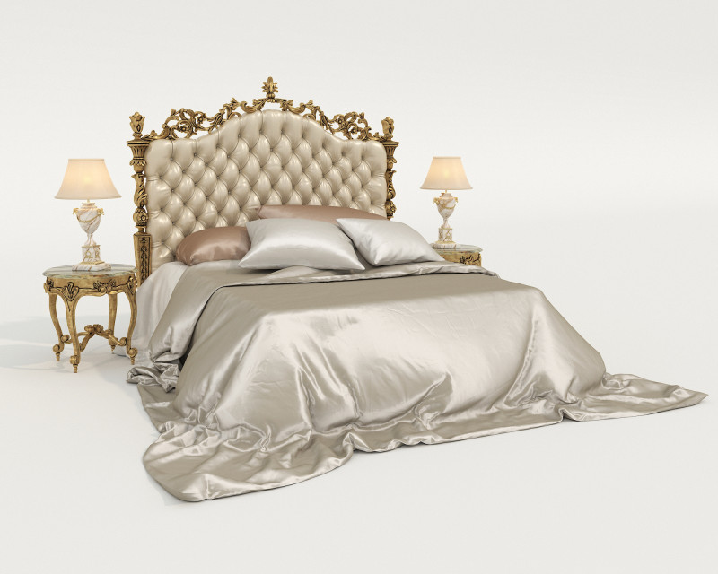 Classic European Style Bed Set 72 3D 模型 .c4d .max .obj .3ds .fbx .stl .blend
