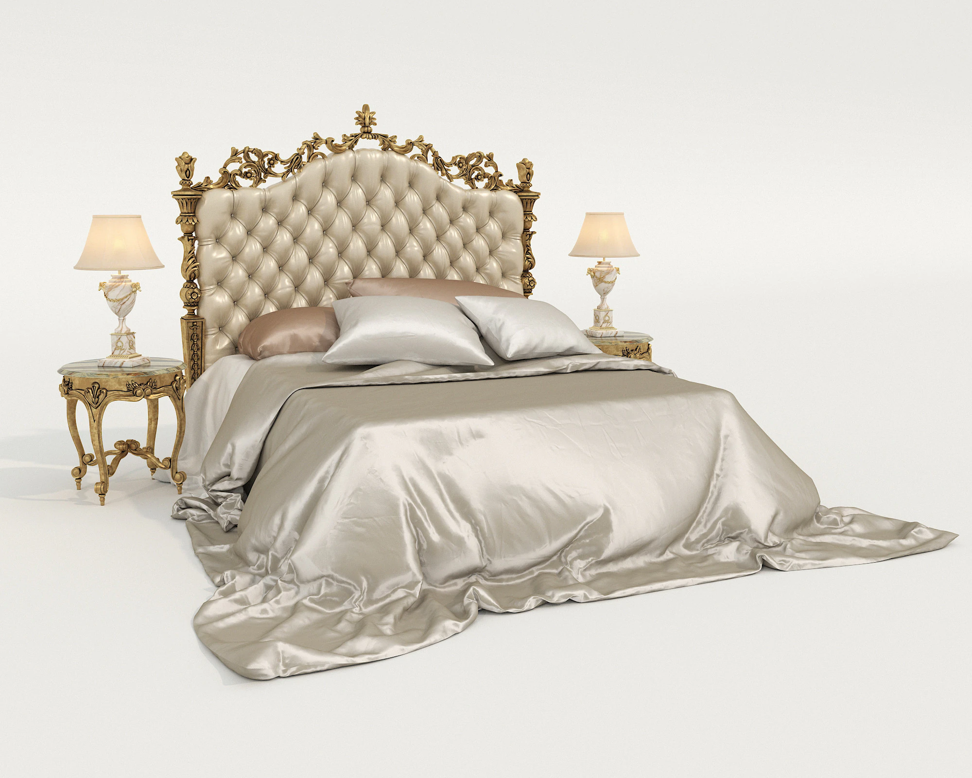 Set letto classico in stile europeo 72 Modello 3D .c4d .max .obj .3ds .fbx .stl .blend