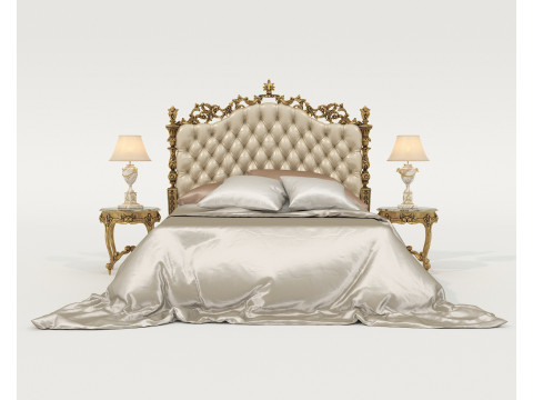 Classic European Style Bed Set 72 3D 模型