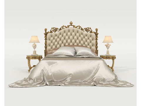 Set letto classico in stile europeo 72 Modello 3D