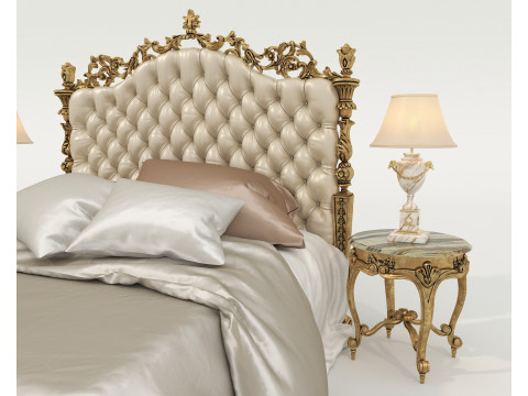 Classic European Style Bed Set 72 3D 模型