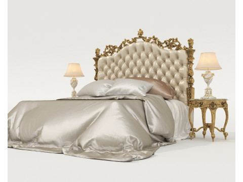 Classic European Style Bed Set 72 3D 模型