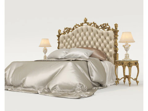 Set letto classico in stile europeo 72 Modello 3D