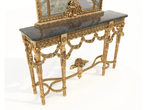 Classic European Style Console Table 20 3D Model