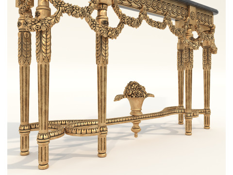 Classic European Style Console Table 20 Modello 3D
