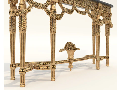 Classic European Style Console Table 20 3D Model
