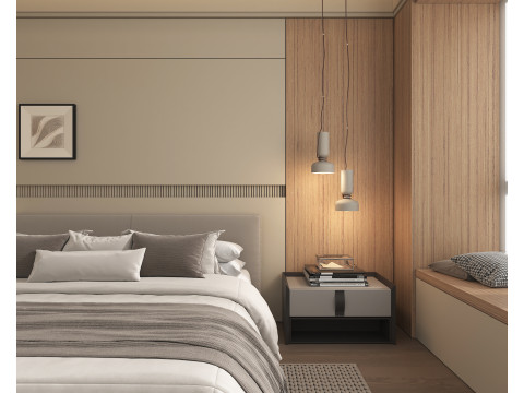 Modern Bedroom Scene 52 Model 3D