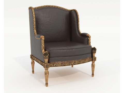 Classic European Style Coffee Table and Armchair 34 Modelo 3D
