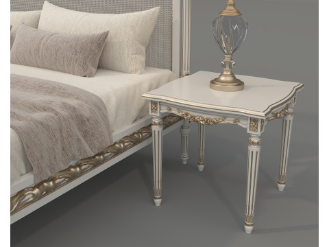 Classic European Style Bed Set 73 3D 모델