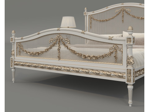 Classic European Style Bed Set 73 3D 모델