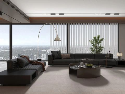Living Room and Kitchen Scene 5 3D Model