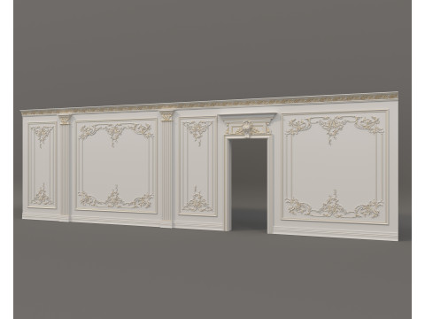 Wall Molding in Classic French Style 55 3D Model