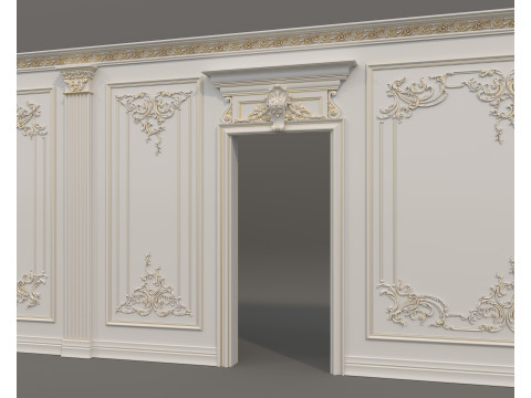 Wall Molding in Classic French Style 55 3D Model