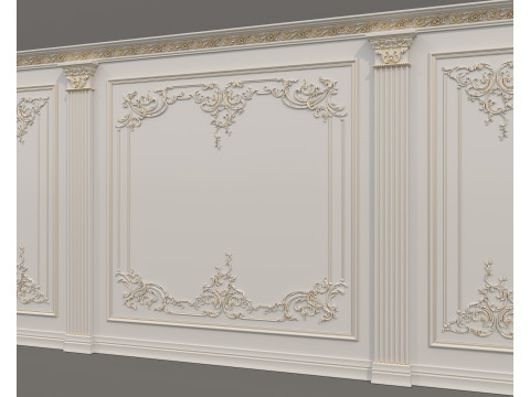 Wall Molding in Classic French Style 55 3D Model