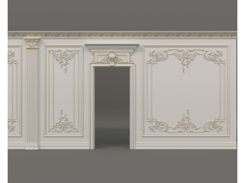 Wall Molding in Classic French Style 55 3D Model