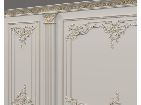 Wall Molding in Classic French Style 55 3D Model