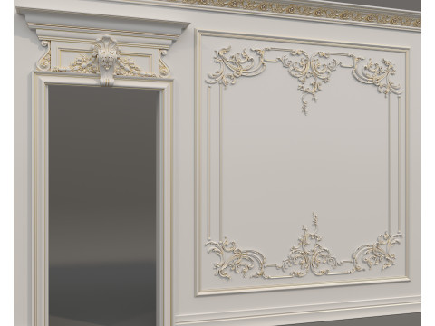 Wall Molding in Classic French Style 55 3D Model