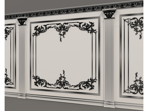 Wall Molding in Classic French Style 55 3D Model