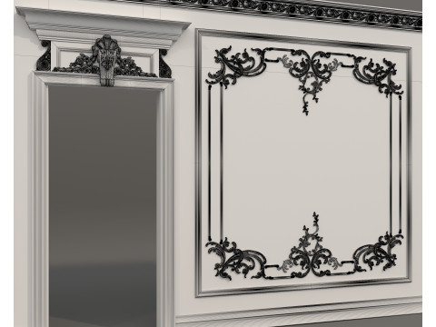 Wall Molding in Classic French Style 55 3D Model