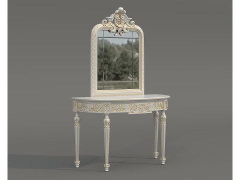 Classic European Style Console Table 21 Modèle 3D