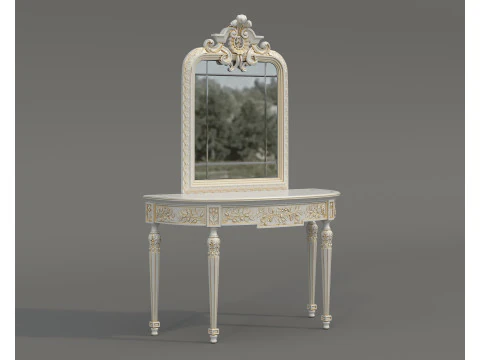 Консольний стіл у класичному європейському стилі 21 3D Модель