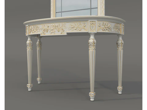 Classic European Style Console Table 21 3D Model