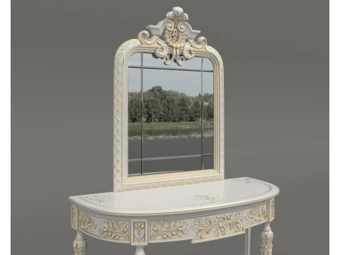 Classic European Style Console Table 21 3D Model